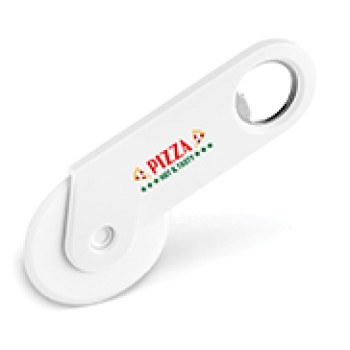 ABRIDORES DE GARRAFA CORTADOR DE PIZZA PERSONALIZADO BRANCO Colorido frente - 50 un.