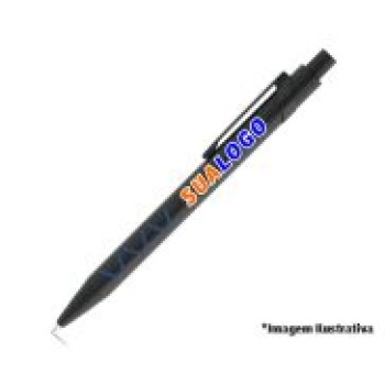CANETAS PERSONALIZADAS IMPRESSAO COLORIDA LINHA PREMIUM MYKADO AZUL Colorido frente - 500 un.