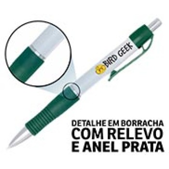 CANETAS PERSONALIZADAS IMPRESSAO COLORIDA PLASTICAS STILO VERDE Colorido frente - 10 un.