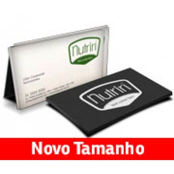 CARTOES DE VISITA RECICLATO 250G SEM VERNIZ Colorido frente e preto e branco verso - 100 un.