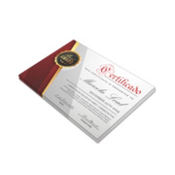 CERTIFICADOS 300X210MM COUCHE 275G Colorido frente - 50 un.