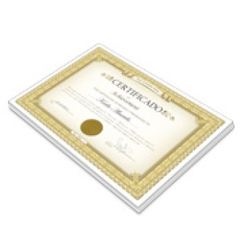 CERTIFICADOS 420X300MM COUCHE 275G Colorido frente - 50 un.