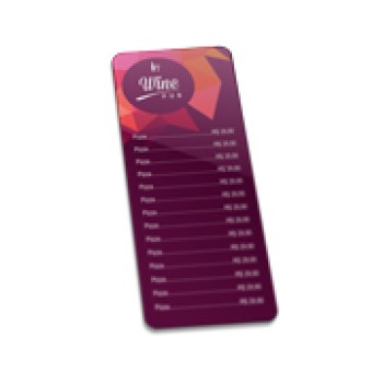 DELIVERY CARDAPIO PVC PREMIUM 050MM 115X310MM Colorido frente - 9 un.