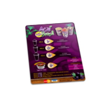 DELIVERY CARDAPIO PVC PREMIUM 050MM 150X210MM Colorido frente - 96 un.