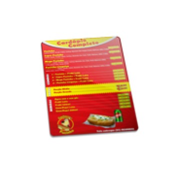 DELIVERY CARDAPIO PVC PREMIUM 050MM 150X210MM Colorido frente - 24 un.