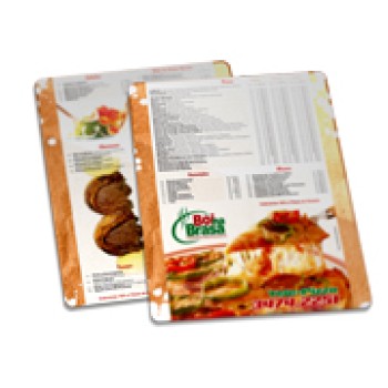 DELIVERY CARDAPIO PVC PREMIUM 050MM 210X300MM Colorido frente e verso - 50 un.