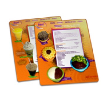 DELIVERY CARDAPIO PVC PREMIUM 050MM 210X300MM Colorido frente e verso - 10 un.