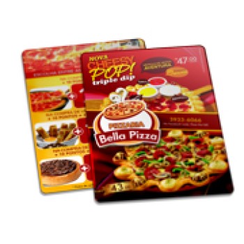 DELIVERY CARDAPIO PVC PREMIUM 050MM 210X300MM Colorido frente e verso - 2 un.