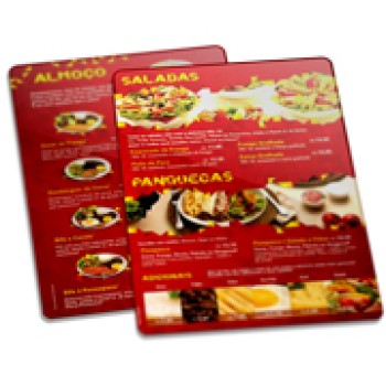 DELIVERY CARDAPIO PVC PREMIUM 050MM 300X420MM Colorido frente e verso - 10 un.