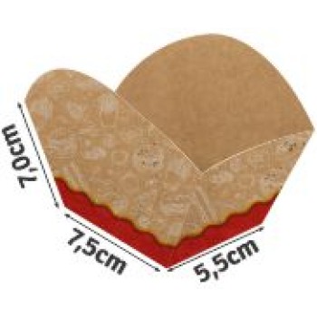 DELIVERY EMBALAGENS PARA DELIVERY PADRAO KRAFT 300G BOLOS E DOCES LAMINACAO INTERNA 100 un.