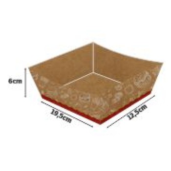 DELIVERY EMBALAGENS PARA DELIVERY PADRAO KRAFT 300G BURRITO E TORTILHA GRANDE 50 un.