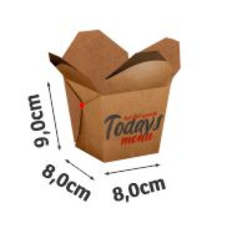 DELIVERY EMBALAGENS PARA DELIVERY PERSONALIZADAS KRAFT 300G ALMOCO MEDIA Colorido frente - 500 un.