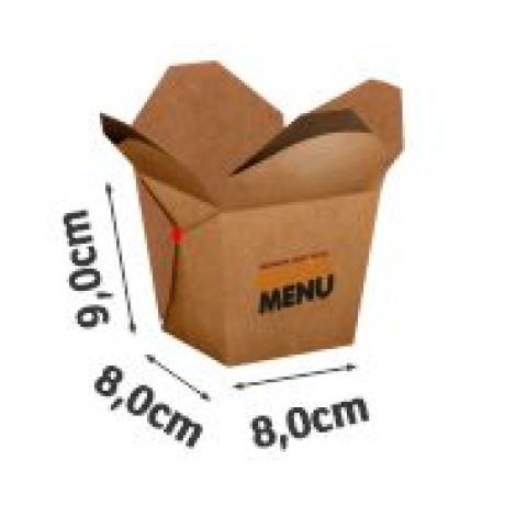 DELIVERY EMBALAGENS PARA DELIVERY PERSONALIZADAS KRAFT 300G ALMOCO MEDIA Colorido frente - 1000 un.