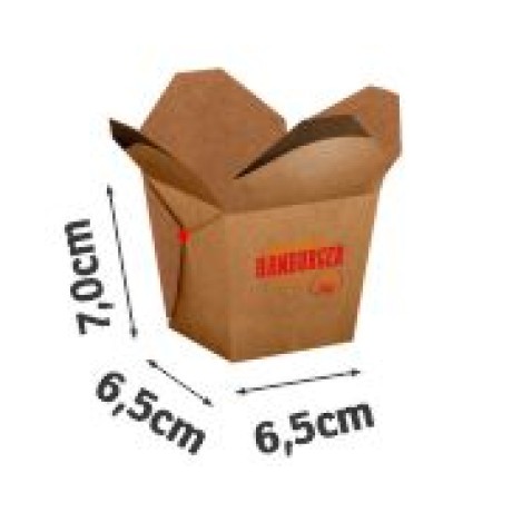 DELIVERY EMBALAGENS PARA DELIVERY PERSONALIZADAS KRAFT 300G ALMOCO PEQUENA Colorido frente - 1000 un.