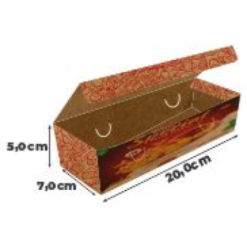 DELIVERY EMBALAGENS PARA DELIVERY PERSONALIZADAS KRAFT 300G BATATA FRITA, RUSTICA E RECHEADA LAMINACAO INTERNA Colorido frente - 500 un.