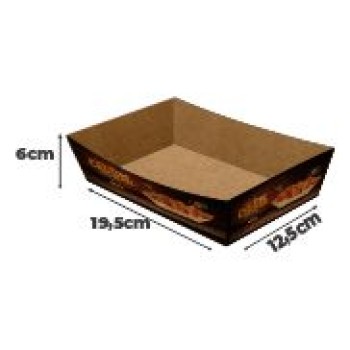 DELIVERY EMBALAGENS PARA DELIVERY PERSONALIZADAS KRAFT 300G BURRITO E TORTILHA GRANDE Colorido frente - 25 un.