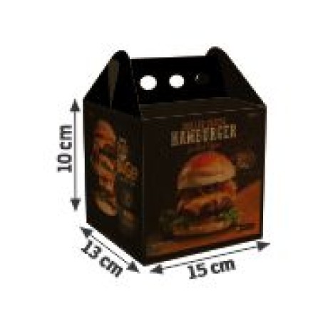 DELIVERY EMBALAGENS PARA DELIVERY PERSONALIZADAS KRAFT 300G HAMBURGUER GRANDE Colorido frente - 500 un.