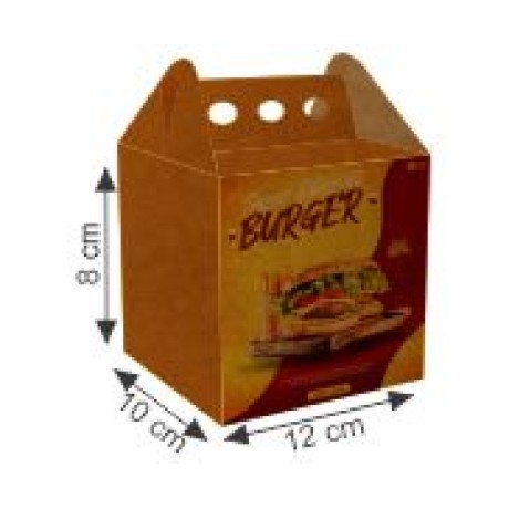 DELIVERY EMBALAGENS PARA DELIVERY PERSONALIZADAS KRAFT 300G HAMBURGUER MEDIA Colorido frente - 500 un.