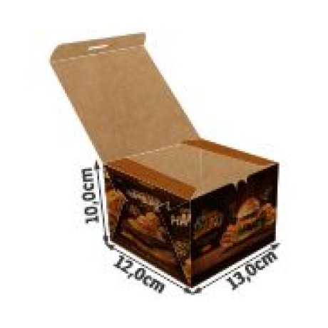 DELIVERY EMBALAGENS PARA DELIVERY PERSONALIZADAS KRAFT 300G LANCHES E SANDUICHES MEDIA Colorido frente - 1000 un.