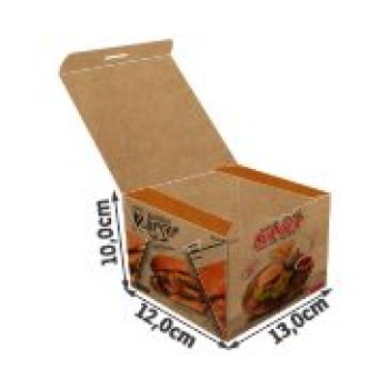 DELIVERY EMBALAGENS PARA DELIVERY PERSONALIZADAS KRAFT 300G LANCHES E SANDUICHES MEDIA Colorido frente - 500 un.