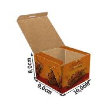 DELIVERY EMBALAGENS PARA DELIVERY PERSONALIZADAS KRAFT 300G LANCHES E SANDUICHES PEQUENA Colorido frente - 25 un.