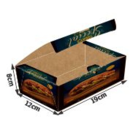 DELIVERY EMBALAGENS PARA DELIVERY PERSONALIZADAS KRAFT 300G MASSAS GRANDE Colorido frente - 1000 un.