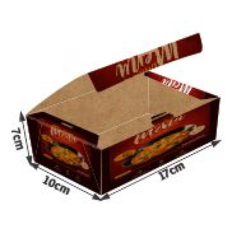 DELIVERY EMBALAGENS PARA DELIVERY PERSONALIZADAS KRAFT 300G MASSAS MEDIA Colorido frente - 1000 un.