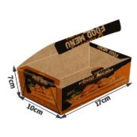 DELIVERY EMBALAGENS PARA DELIVERY PERSONALIZADAS KRAFT 300G MASSAS MEDIA Colorido frente - 500 un.