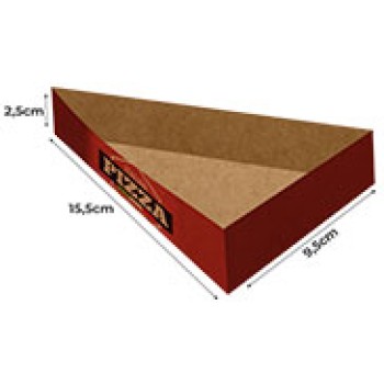 DELIVERY EMBALAGENS PARA DELIVERY PERSONALIZADAS KRAFT 300G PIZZA PEDACO PIZZA PARA BALCAO Colorido frente - 50 un.