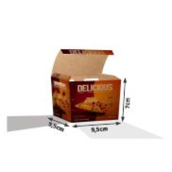 DELIVERY EMBALAGENS PARA DELIVERY PERSONALIZADAS KRAFT 300G SALGADOS PEQUENA Colorido frente - 100 un.