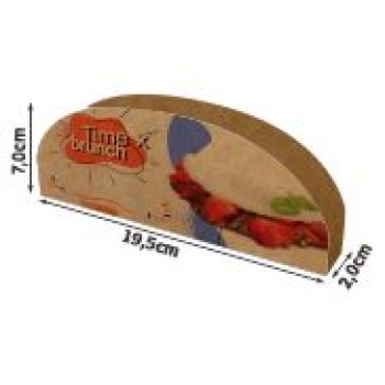 DELIVERY EMBALAGENS PARA DELIVERY PERSONALIZADAS KRAFT 300G TAPIOCA E TACO LAMINACAO INTERNA Colorido frente - 100 un.