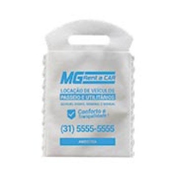 LIXEIRA PARA CARRO 175X260MM BRANCO Preto e branco frente - 1000 un.