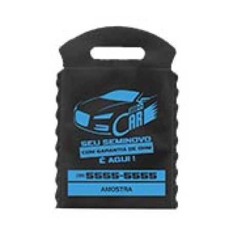 LIXEIRA PARA CARRO 175X260MM PRETO Preto e branco frente - 50 un.