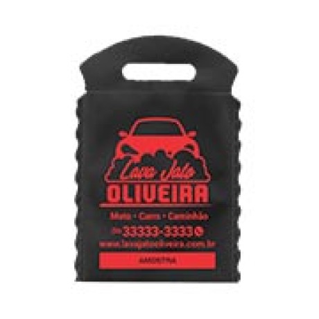 LIXEIRA PARA CARRO 175X260MM PRETO Preto e branco frente - 250 un.