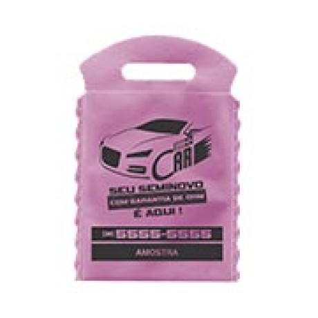LIXEIRA PARA CARRO 175X260MM ROSA Preto e branco frente - 50 un.
