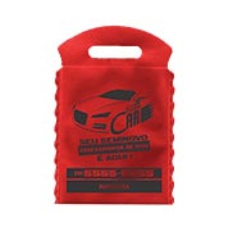LIXEIRA PARA CARRO 175X260MM VERMELHO Preto e branco frente - 60 un.