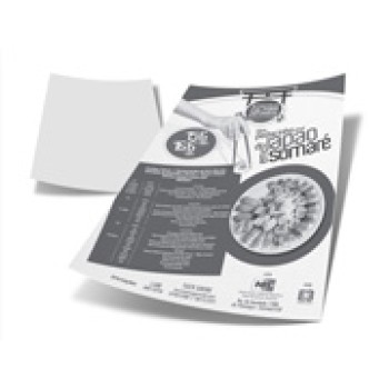 PANFLETOS, FLYERS E FOLHETOS APERGAMINHADO  75G 300X210MM Preto e branco frente - 2500 un.