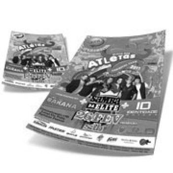 PANFLETOS, FLYERS E FOLHETOS APERGAMINHADO  75G 300X420MM Preto e branco frente e verso - 1000 un.