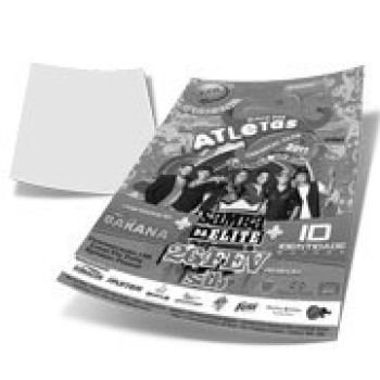 PANFLETOS, FLYERS E FOLHETOS APERGAMINHADO  75G 300X420MM Preto e branco frente - 1000 un.