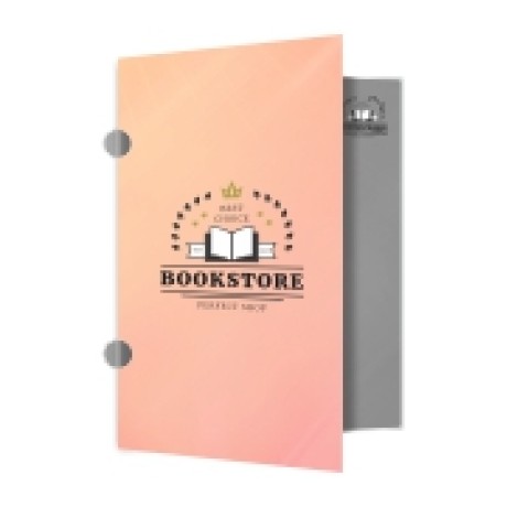 PASTAS COUCHE 275G ORELHA LAMINACAO BRILHO Colorido frente e preto e branco verso - 10 un.