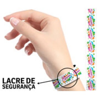 PULSEIRAS DE IDENTIFICACAO MATERIAL SINTETICO Colorido frente - 100 un.