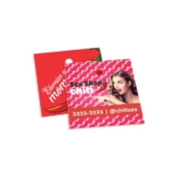 TAGS TAGS ESPECIAIS COUCHE 250G VERNIZ LOCALIZADO FR 45X51MM Colorido frente e verso - 100 un.