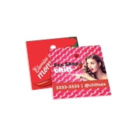 TAGS TAGS ESPECIAIS COUCHE 250G VERNIZ LOCALIZADO FR 45X51MM Colorido frente e verso - 100 un.