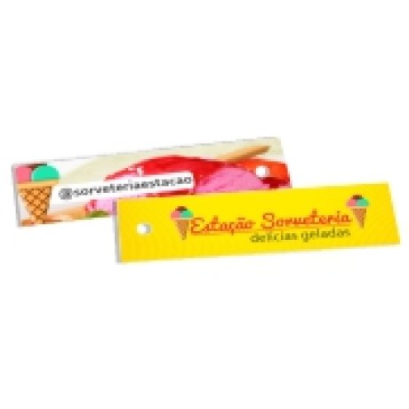 TAGS TAGS ESPECIAIS COUCHE 250G VERNIZ LOCALIZADO FR 91X25MM Colorido frente e verso - 100 un.