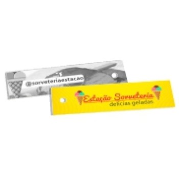 TAGS TAGS ESPECIAIS COUCHE 250G VERNIZ LOCALIZADO FR 91X25MM Colorido frente e preto e branco verso - 250 un.