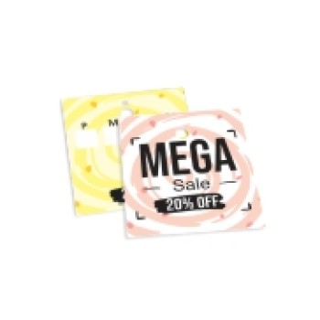 TAGS TAGS ESPECIAIS COUCHE 250G VERNIZ LOCALIZADO FRENTE E VERSO 45X51MM Colorido frente e verso - 100 un.