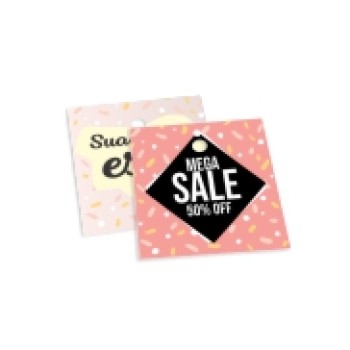 TAGS TAGS ESPECIAIS COUCHE 250G VERNIZ LOCALIZADO FRENTE E VERSO 45X51MM Colorido frente e verso - 250 un.