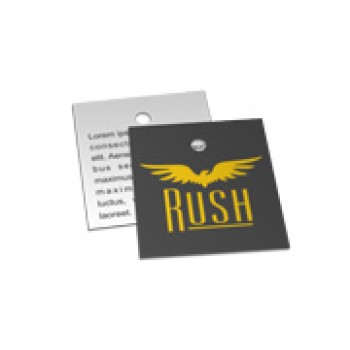 TAGS TAGS ESPECIAIS COUCHE 250G VERNIZ UV TOTAL FR 45X51MM Colorido frente e preto e branco verso - 2000 un.