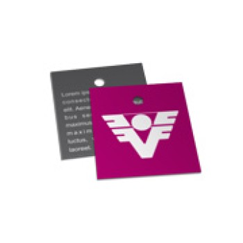 TAGS TAGS ESPECIAIS COUCHE 250G VERNIZ UV TOTAL FR 45X51MM Colorido frente e preto e branco verso - 3000 un.