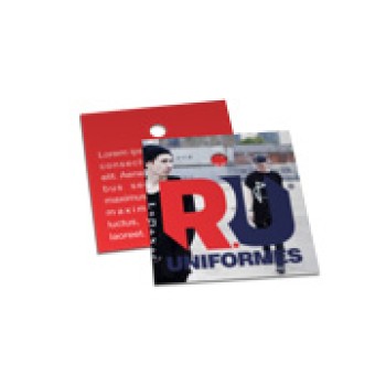 TAGS TAGS ESPECIAIS COUCHE 250G VERNIZ UV TOTAL FR 45X51MM Colorido frente e verso - 3000 un.
